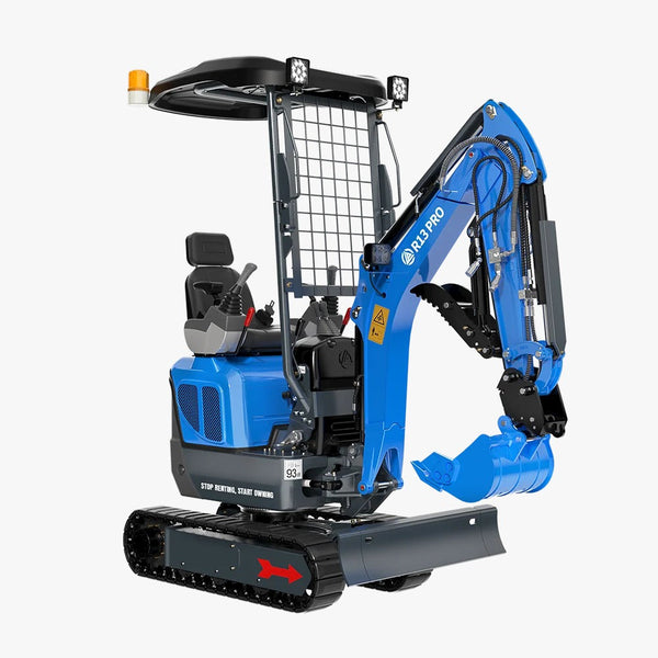 ABJ Pro Mini Excavator with Bucket Attachment for Compact Ditch Digging